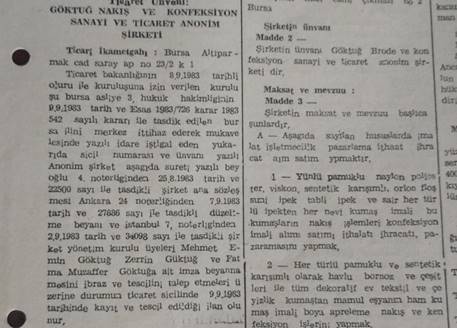 Goktug Tekstil Brode kuruculari